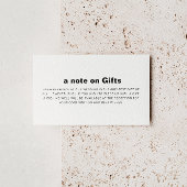 ミニマエレガントフォーマル結婚リストの願い井戸 エンクロージャーカード