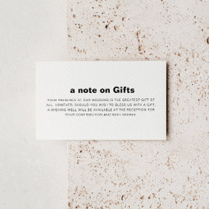 ミニマエレガントフォーマル結婚リストの願い井戸 エンクロージャーカード