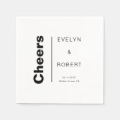 ミニマエレガントフォーマル結婚リスト応援 スタンダードカクテルナプキン (正面)