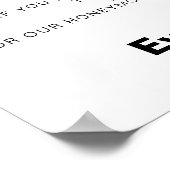 ミニマエレガントフォーマル結婚リスト新婚旅行ファンド ポスター (角)