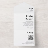 ミニマエレガントフォーマル結婚リスト オールインワン招待状 (内側)