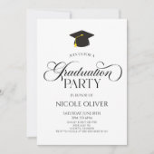 ミニマエレガントミニマルリスト卒業 招待状 (正面)