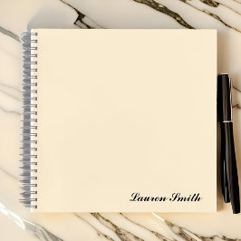 ミニマエレガントモダンリストかわいいガーリー |クリーム ノートブック