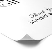 ミニマエレガントモダンリストのカードとギフトのサイン ポスター (角)