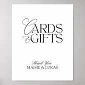 ミニマエレガントモダンリストのカードとギフトのサイン ポスター (正面)