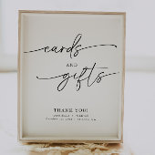 ミニマエレガントモダンリストのカードとギフトのサイン ポスター