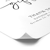 ミニマエレガントモダンリストのカードとギフトのサイン ポスター (角)