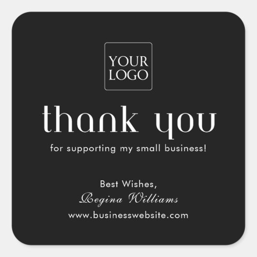 ミニマエレガントモダンリストのビジネスロゴ スクエアシール (正面)