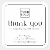 ミニマエレガントモダンリストのビジネスロゴ スクエアシール (正面)