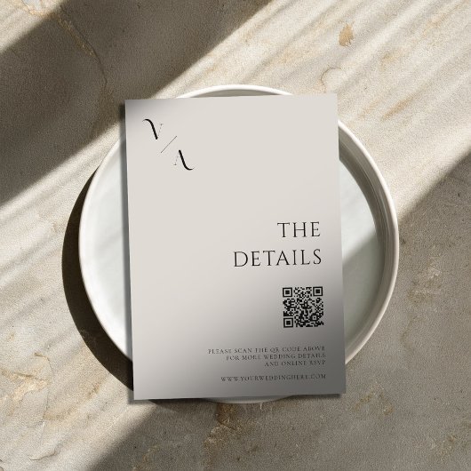 ミニマエレガントモダンリストのブラックとアイボリー結婚ズ エンクロージャーカード