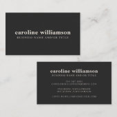 ミニマエレガントモダンリストの白黒カスタム 名刺 (正面/裏面)