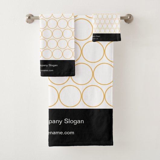 ミニマエレガントモダンリストの白黒ロゴ バスタオルセット (インサイチュ)
