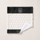 ミニマエレガントモダンリストの白黒ロゴ バスタオルセット (ウォッシュタオル)