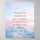 ミニマエレガントモダンリストカスタム引用文 ポスター (正面)