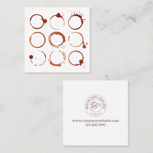 ミニマエレガントモダンリストコーヒーショップカフェロイヤリティ ロイヤリティカード (正面/裏面)