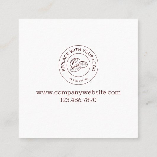 ミニマエレガントモダンリストコーヒーショップカフェロイヤリティ ロイヤリティカード (裏面)