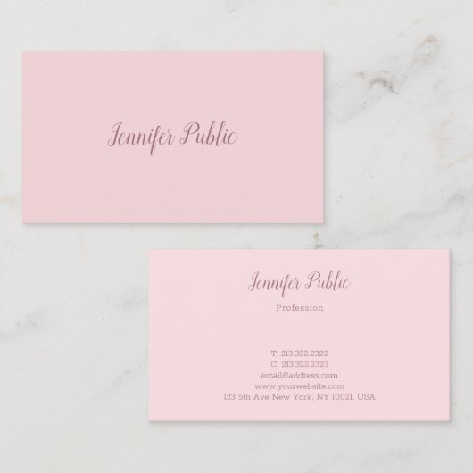 ミニマエレガントモダンリストテンプレートプロフェッショナル 名刺 (正面/裏面)