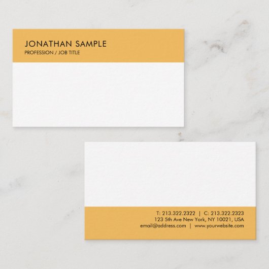 ミニマエレガントモダンリストテンプレートプロフェッショナル 名刺 (正面/裏面)