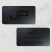 ミニマエレガントモダンリストテンプレートモノグラム 名刺 (正面/裏面)
