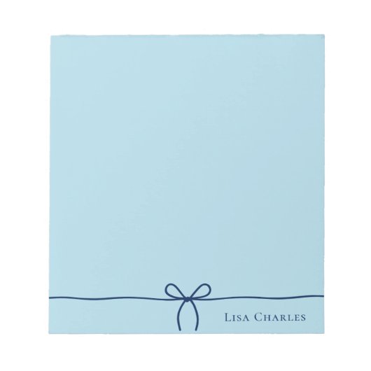ミニマエレガントモダンリストパステル&ネイビーブルー ノートパッド (正面)