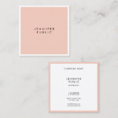 ミニマエレガントモダンリストプロフェッショナルファッショナブル スクエア名刺 (正面/裏面)