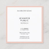 ミニマエレガントモダンリストプロフェッショナルファッショナブル スクエア名刺 (裏面)