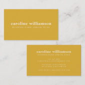 ミニマエレガントモダンリストマスタードイエローカスタム 名刺 (正面/裏面)