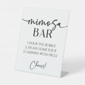 ミニマエレガントモダンリストミモザバー 台座サイン (正面)