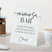 ミニマエレガントモダンリストミモザバー 台座サイン (インサイチュ)