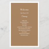 ミニマエレガントモダンリスト写真ウェディングプログラム (裏面)