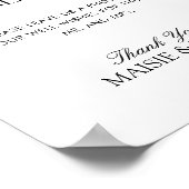 ミニマエレガントモダンリスト写真ゲストブックサイン ポスター (角)