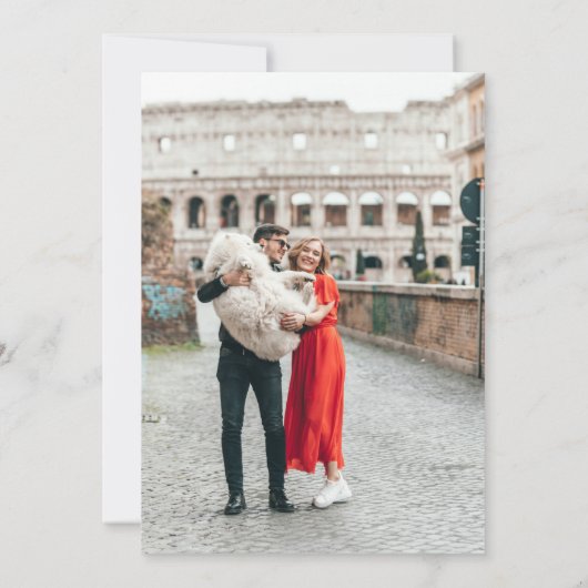 ミニマエレガントモダンリスト写真ブライダルシャワー 招待状 (裏面)