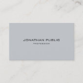 ミニマエレガントモダンリスト灰色テンプレートトレンディー 名刺 (正面)