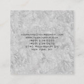 ミニマエレガントモダンリスト灰色プロフェッショナル スクエア名刺 (裏面)