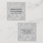 ミニマエレガントモダンリスト灰色プロフェッショナル スクエア名刺 (正面/裏面)