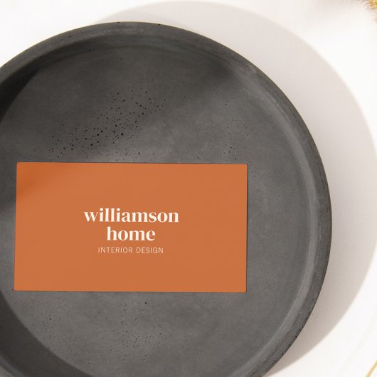 ミニマエレガントモダンリスト焦げオレンジクリエイティブ 名刺