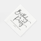 ミニマエレガントモダンリスト誕生日パーティー スタンダードランチョンナプキン (角)