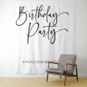 ミニマエレガントモダンリスト誕生日パーティー タペストリー (インサイチュ)