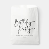 ミニマエレガントモダンリスト誕生日パーティー フェイバーバッグ (正面)