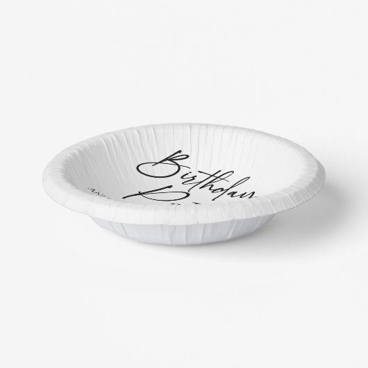 ミニマエレガントモダンリスト誕生日パーティー ペーパーボウル (傾斜あり)