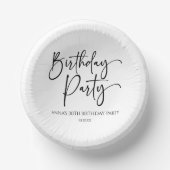 ミニマエレガントモダンリスト誕生日パーティー ペーパーボウル (正面)