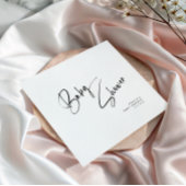 ミニマエレガントモダンリスト赤ちゃんシャワー スタンダードカクテルナプキン