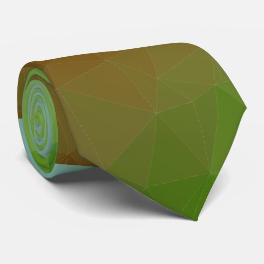 ミニマエレガントモダンリスト・グリーン・ブラウン ネクタイ (ロール)