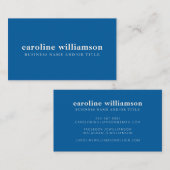 ミニマエレガントモダンリスト・ブライトブルー 名刺 (正面/裏面)