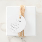 ミニマエレガントモダンリスト・モノグラム結婚ズ フェイバータグ (インサイチュ)