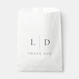 ミニマエレガントモダンリスト・モノグラム結婚ズ フェイバーバッグ