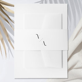 ミニマエレガントモダンリスト・モノグラム結婚ズ 招待状ベリーバンド