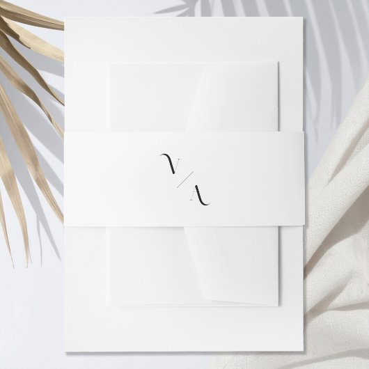 ミニマエレガントモダンリスト・モノグラム結婚ズ 招待状ベリーバンド