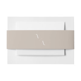 ミニマエレガントモダンリスト・モノグラム結婚ズ 招待状ベリーバンド