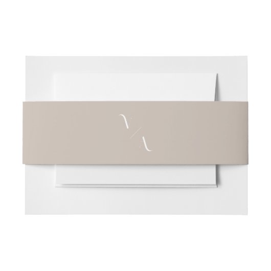 ミニマエレガントモダンリスト・モノグラム結婚ズ 招待状ベリーバンド (正面例)